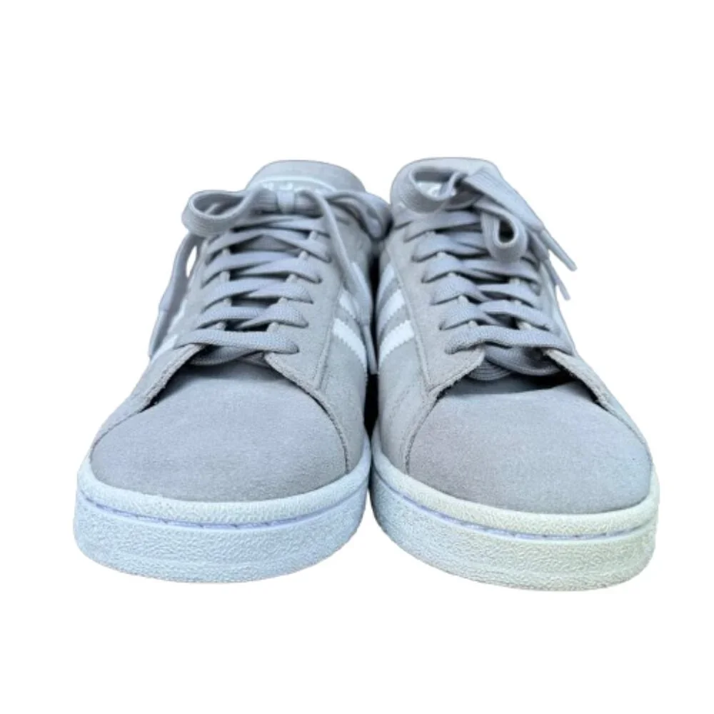 ADIDAS Campus Casual Sneakers Mens Sz 7.5 Gray White Suede Retro